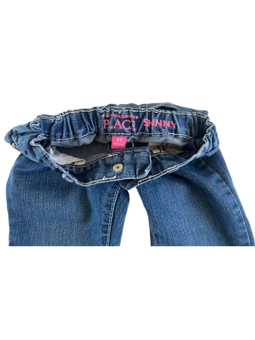 The Children's Place Girls Medium Blue Elastic Waist Skinny Jeans | Girls 5T